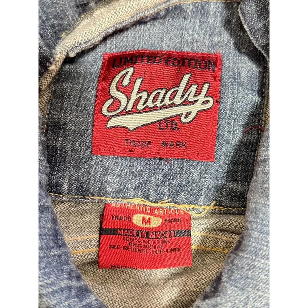 RARE Shady Limited Vintage Y2K Denim Jacket - 8 Mile Eminem Slim Shady - Medium